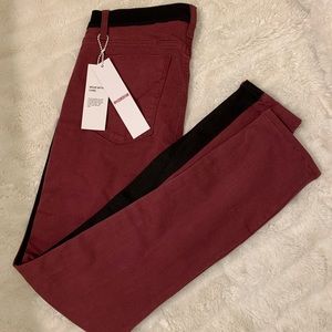Hudson Red & Black Pants